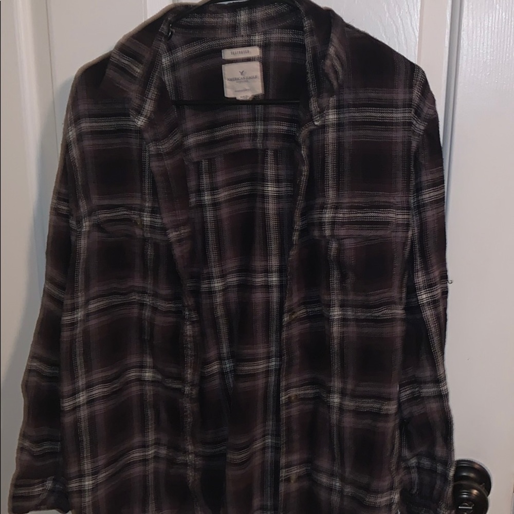 American eagle destroyed flannel